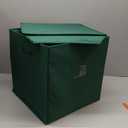 Christmas Nutcracker and Figurine Collectible Storage Box, Fits 9 Holiday Ornaments, Stores Up to 16" Tall Ornaments, Holiday Decor Organizer with Dividers, Nutcracker not Included (Green)