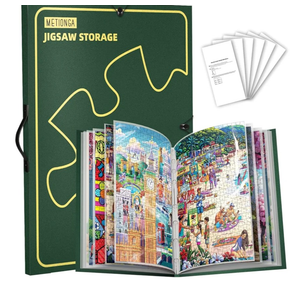 Puzzle Storage Folder with 25 Pockets, Puzzle Organiser for 1000 Pieces, Dustproof, Protective Jigsaw Accessories