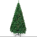 7 ft. Green PVC Hinged Xmas Pine Artificial Christmas Tree