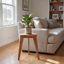 Teak Shower Stool, 17'' Shower Foot Rest for Shaving Legs, Waterproof Teak Shower Seat, Corner Shower Bench, Wooden Step Bench, Organizer Stool, Plant Stand for Living Room Bathroom