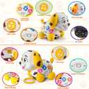 Baby Toys 6-12 Month, 1st First Birthday Gift for 1 Year Old Boys Girls, Musical Crawling & Walking Puppy Toy 6 7 8 9 10 12-18 Month Old Bilingual Learning Developmental Toy (Yellow/White/Brown)