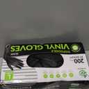 Black Vinyl Gloves, Food Grade Gloves Disposable Latex Free & Powder Free, Guantes for Cleaning Cooking Food Prep (Large)