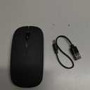Wireless Mouse for Computer Laptop,Bluetooth Mouse for Apple MacBook,Dual Mode BT 5.0+ 2.4GHz USB Mice (Led Black)