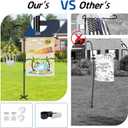 Ottsuls Garden Flag Stand, Heavy Duty Flag Pole Holder with Shepherd Hook for Yard Decoration, 60 INCH Sturdy Yard Flag Post Stake Outdoor Garden Flag Holder for 28''x40'' Flags (Without Flag)