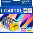 myCartridge SUPRINT LC401XL Ink Cartridges for Brother Printer Replacement for Brother LC401 401XL Ink Cartridges High Yield Printer Use with MFC-J1010DW MFC-1012DW MFC-J1170DW MFC-J1800D (5Pack, XL)
