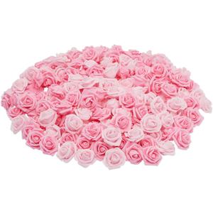 Bright Creations Mixed Pink Roses Artificial Flowers for Decoration, Stemless Fake Foam Rose Heads for Bridal Shower, Wedding (2 Inches) - Pack of 200