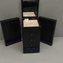 Meangood Jewelry Box Wood for Women, 5-Layer Large Organizer Box with Mirror & 4 Drawers for Rings, Earrings, Necklaces, Black