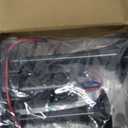 24V 600dB Super Loud Dual Trumpet Electric Train Air Horn Kit with Heavy-Duty Compressor  Waterproof Black Airhorn for Trucks, Motorcycles, SUVs, Pickups, Boats, ATVs & Off-Road Vehicles(Not for 12V)