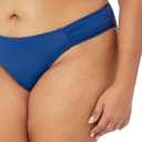 Amazon Essentials Women's Side Tab Bikini Swimsuit Bottom (Deep Blue)