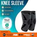 PhysFlex Knee Brace for Pain Relief - 2 Pack Knee Compression Sleeves for Men and Women - Support for Weightlifting, Gym, Workout, Volleyball - Meniscus Tear, ACL, Arthritis (Beige, Medium)