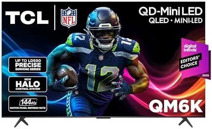 Amazon.com: TCL 75 Inch Class QM6K Series | Mini LED QLED 4K HDR | 75QM6K, 2025 Model | 120HZ-144HZ High Brightness Smart Google TV Dolby Atmos Onkyo Audio | Voice Remote Alexa Gaming Streaming Television : Electronics