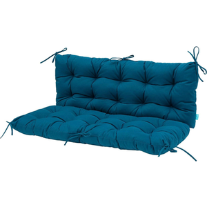 QILLOWAY Outdoor/Indoor Bench Cushion,Porch Swing Replacement Cushions 2-3 Seater Loveseat Chair Pads with Backrest and Ties for Garden Patio Furniture (51inx40in, Teal)