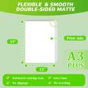 Aoder A3 Plus DTF Transfer Film - 13"x19", A3 Plus 50 Sheets Double Side Matte DTF Film, Clear PreTreat PET Transfer Paper for T-Shirts Textile, Cold Peel