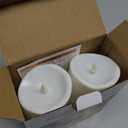 Homemory 6"x3" Outdoor Waterproof Flameless Candles, LED Candles, Battery Operated Candles with Remote and Timers, Electric Fake Plastic Pillar Candles, Ivory White, Set of 2