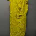 MUXXN Women's 1950's Vintage V Neck Ruched Sheath Formal Pencil Dress, XL