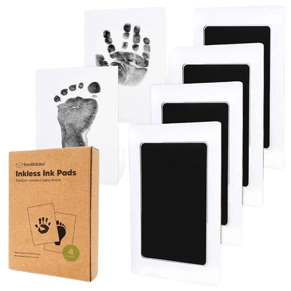 2 Pack Keababies - Inkless Ink Pads - 4pcs - Jet Black