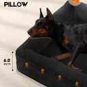 Upvilla Orthopedic Dog Bed XXL, Four-Sided Dog Sofa, Washable Cover, Black