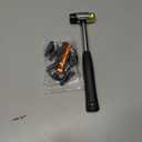 10Pcs Dent Repair Tool Kits inclued Rubber Hammer and 9 Pcs Heads Tap Down Tools, Paintless Dent Removal Tools Kits for Auto Body DIY Dent Fix