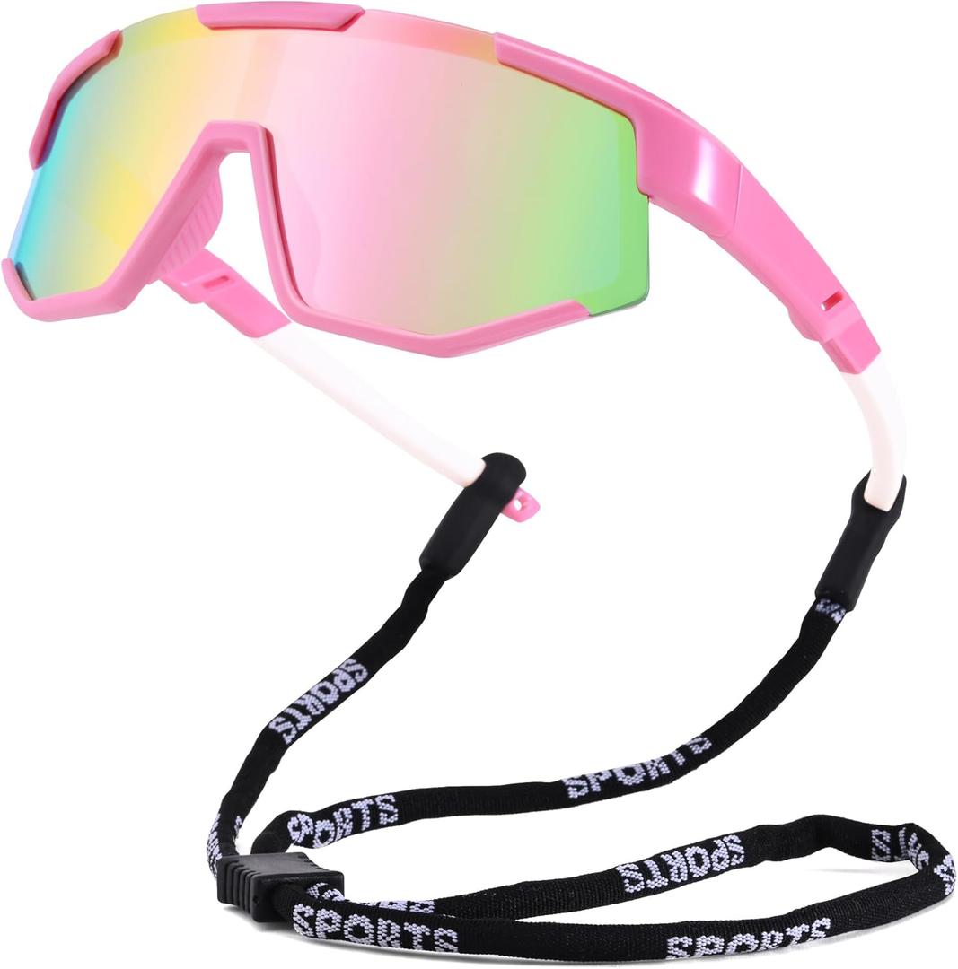 Pro Acme Kids Baseball Sunglasses Polarized Youth Baseball Sunglasses Unbreakable Sports Sun Glasses for Boys Girls Age 6-12