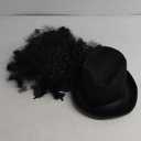 Tigerdoe Rockstar Costume - 3 Pc Set - 80s Costumes - Heavy Metal Wig - Rocker Accessories (Black Wig, Top Hat, Aviators)