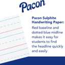 Zaner-Bloser Broken Midline Sulphite Paper, 500 Sheet, Ruled, 10.50-inch x 8-inch, 500/Pack, White PaperPACZP2413