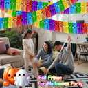 2 x 4 Pack 10 Feet Colorful Foil Fringe Garland Rainbow Tinsel Streamers Banner Fringe Curtain Banner for Parade Floats Graduation Homecoming Carnival Birthday Pride Party Decor (Rainbow)