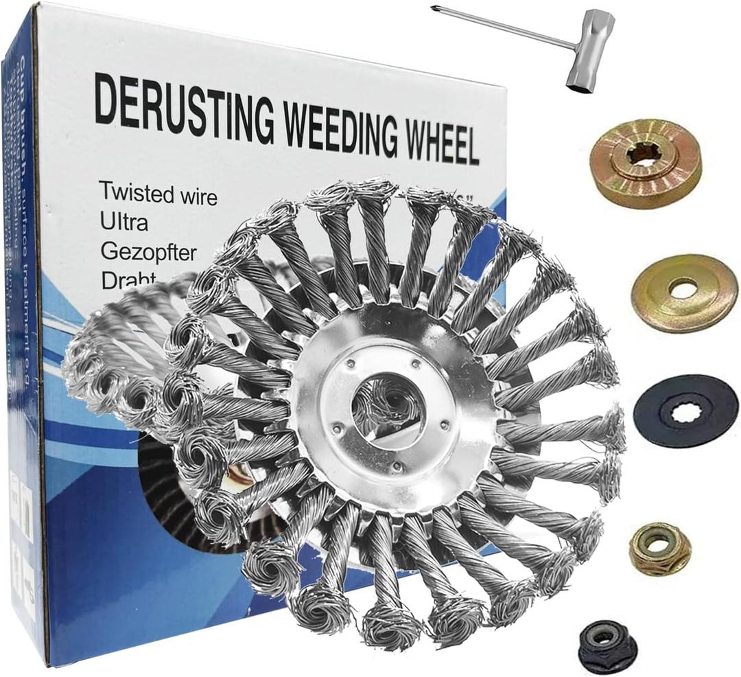 10 Inch Steel Wire Rotary Weed Brush Cutter Trimmer Head for Weed Cutter Eater 10 Inch Steel Wire Rotary Weed Brush Cutter Trimmer Head for Weed Cutter Eater