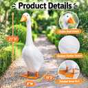 Evergreen 21" H Giddy the Goose Statue, Metal Porch Goose Indoor or Outdoor Decorative Figurine for Garden, Patio, Entryway Accent Yard Decor Animal Statue