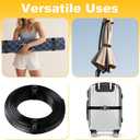 Heavy Duty Anti Slip Cinch Straps with 22 Metal Buckles, 1.18" x 16' Black Nylon Hook and Loop Straps, Reusable Utility Straps for Cable Management, Garage Organization and Outdoor Use