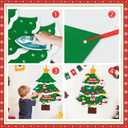 gjulrfu 3ft DIY Felt Countdown to Christmas Advent Calendar 24 Ornaments, Wall Hanging Christmas Tree for Christmas Party Decor, Felt Toddlers Kids Home Door Wall Decoration for Home, Parties (Green)