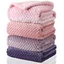 Frienda 4 Pcs Baby Fuzzy Blanket Fluffy Baby Blanket for Boys Girls Soft Warm Infant Newborn Toddler Receiving Nursery Bed Supplies, 32 x 24 Inch, Pink Color)