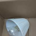 Aspen Creative 59101A Empire Uno Lamp Shade in Powder White, 5" Top x 10" Bottom x 8" Slant Height, Slip UNO 33mm