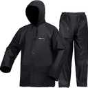 Rain Suits for Men Ultra-Lite Waterproof Protective Rain coats Rain Gear Workwear Fits Men Women
 (Small, Black)