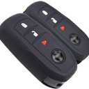 Silicone 3 Buttons Key Fob Cover for Toyota 2019+ Land Cruiser 2021+ Venza RAV4 4Runner Corolla Se Grand Highlander Tundra Crown Tacoma TRD, Black x 2