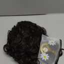 6 Pcs Set 70s 80s Mens Disco Wig with Sunglasses Mustache Peace Sign Necklace Golden Chain for Rocker Party Long Black Curly Wig with Bangs for Halloween Costume Use