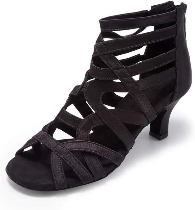 Ballroom Dance Shoes for Women Salsa Latin Wedding Party Boots 2 1/2 inch Heel S206 (size: 9.5)