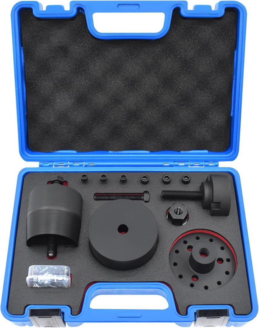 Front Crankshaft Seal Removal Tool, Crankshaft Front Oil Seal Installer & Removal Kit, Compatible with BMW N40, N42, N45, N46, N52, N53, N54 Engines, with Carrying Case (New Version)