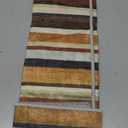 jinchan 2x3 Striped Rug for Entryway Washable Kitchen Rug Small Mat Non Slip Indoor Doormat Lightweight Low-Profile Fall Decor Throw Carpet for Entrance Bathroom Laundry Room, Caramel Dusk