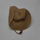 Women Straw Cowboy Hat Wide Brim Sun Hat Cowgirl Summer Western Cowboy Hat for Travel Outdoor Family Hat for Men