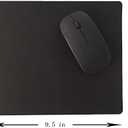 Mouse Mat Gaming PC Computer Office Mouse Pad Small Blank Mouse Pads Thin Mouse Pad Leather Black Pack of 1