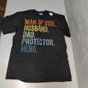 Man of God Husband Dad Protector Hero T-Shirt (Small)
