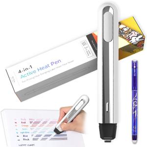 Thermal Eraser for Erasable Gel Ink Pen - Multipurpose Use as Thermal Print Eraser, Card Flattening Kit, Foil Quill, and Heat Press