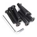 binifiMux 6-Pack Black 5/16-18 x 1 Inch Black Hex Socket Cap Screws Bolts for Furniture Chair Table Desk Crib Bed, Full Thread