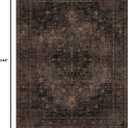 GENIMO 9x12 Washable Area Rugs for Living Room, Non Slip, Dark Brown