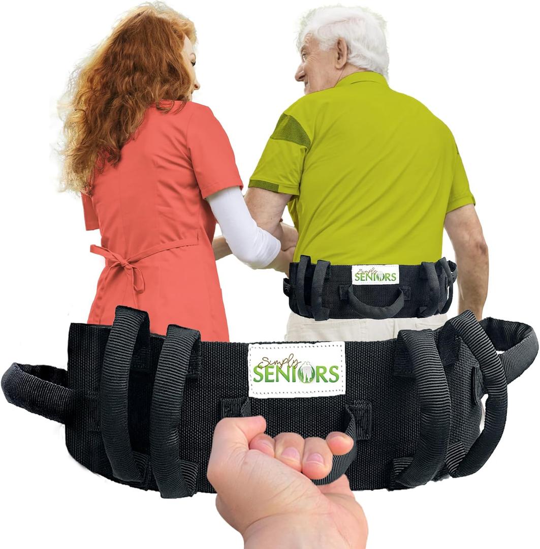 Gait Belts for Seniors with 7 Handles- Transfer Gate Belts Medical for Elderly and Disabled - Easy to Use Quick Release Gait Belt with Handles for Seniors Physical Therapy -Elderly Assistance Products