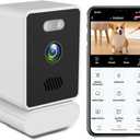 EVERSECU 2K Mini Indoor Wired Security Camera for Home, Night Vision, Pet Camera with Phone App, Motion Detection, 2-Way Audio, 2.4ghz WiFi Baby Monitor, Compatible with Alexa, Supports RTSP&ONVIF (Single)