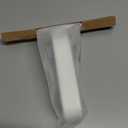 dancemoon JustHang Shower Squeegee for Glass Doors, All-in-One Piece Silicone Squeegee with Built-in Hook for Bathroom, Window, Mirror, Tile Wall, Car, Streak-Free Bathroom Cleaner Tool,10 Inch White