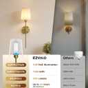 EZVALO Battery Operated Wall Sconces Set of 2, 7500mAh, RGB, Rechargeable Wall Lights with Remote, Dimmable, Magnetic Bulbs, No-Wiring Installation, Wireless Wall Lamps for Bedroom, Living Room, 24 inches