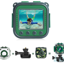 PROGRACE Kids Waterproof Camera - Birthday for 3-12 Year Old Boys 1080P HD Underwater Video Camera for Kids Pool Toys Toddler Digital Cameras with 32GB SD Card Green