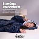 THE COMFY Original | Sherpa Lined Microfiber Fleece Wearable Blanket, Oversized Design with Hood and Pocket from Shark Tank (Blush)